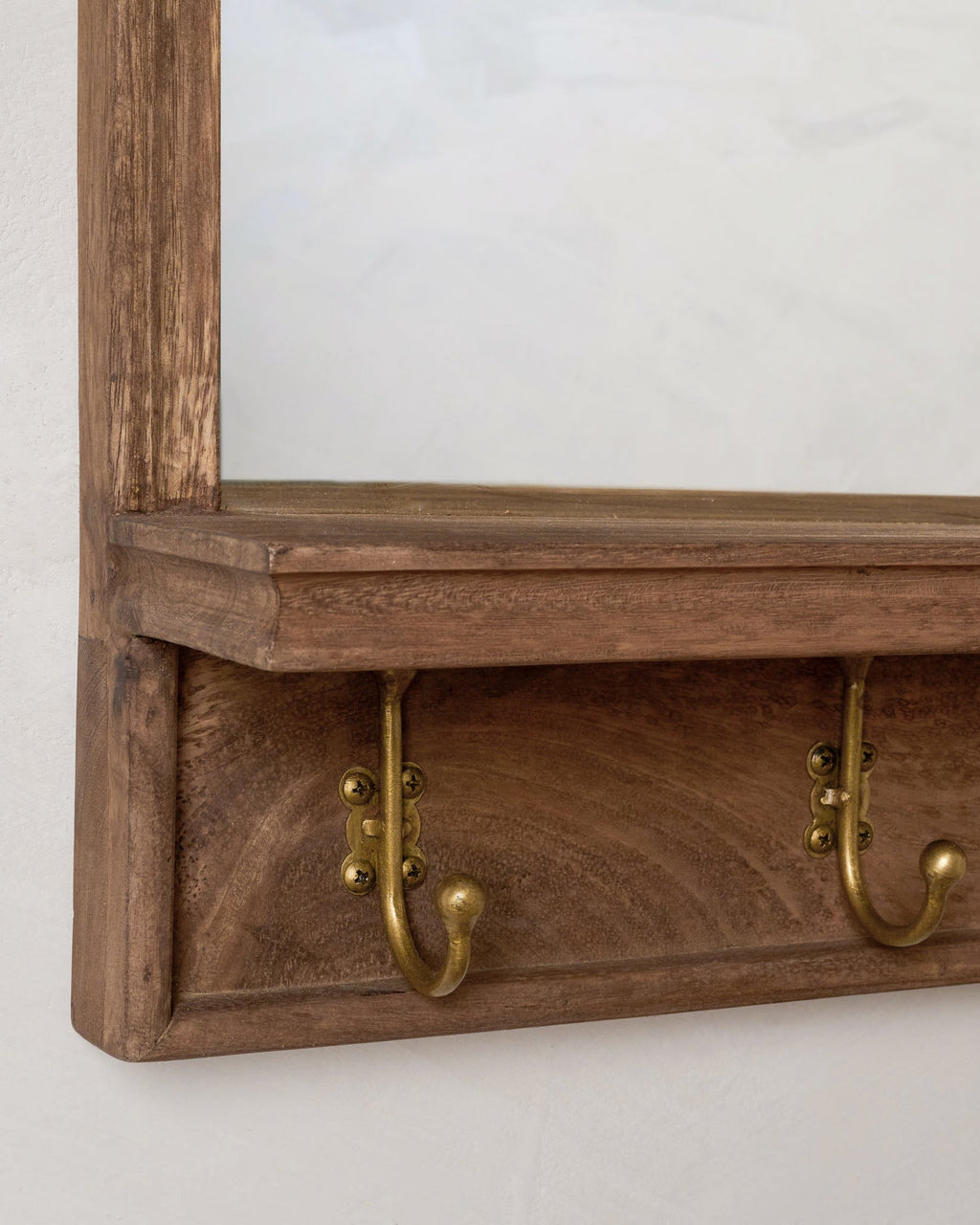 James Mirror with Hooks and Shelf