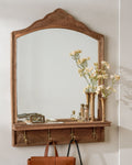 James Mirror with Hooks and Shelf