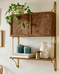 Parker Brass and Wood Cabinet