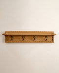 Wade Wood Wall Shelf with Hooks